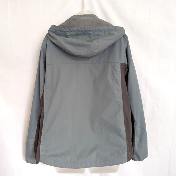Champion Womens Medium Gray Hooded Nylon Jacket Wind Water Resistant Lined - Picture 3 of 12